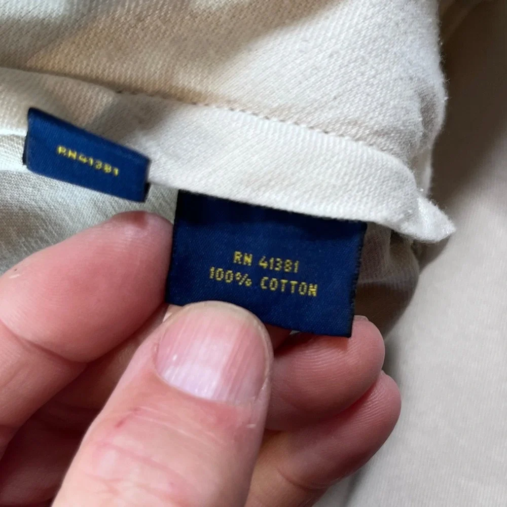 Polo Ralph Lauren Classic Fit Khaki Chino Pants Men 38x32 Tan Straight Leg Cottn
